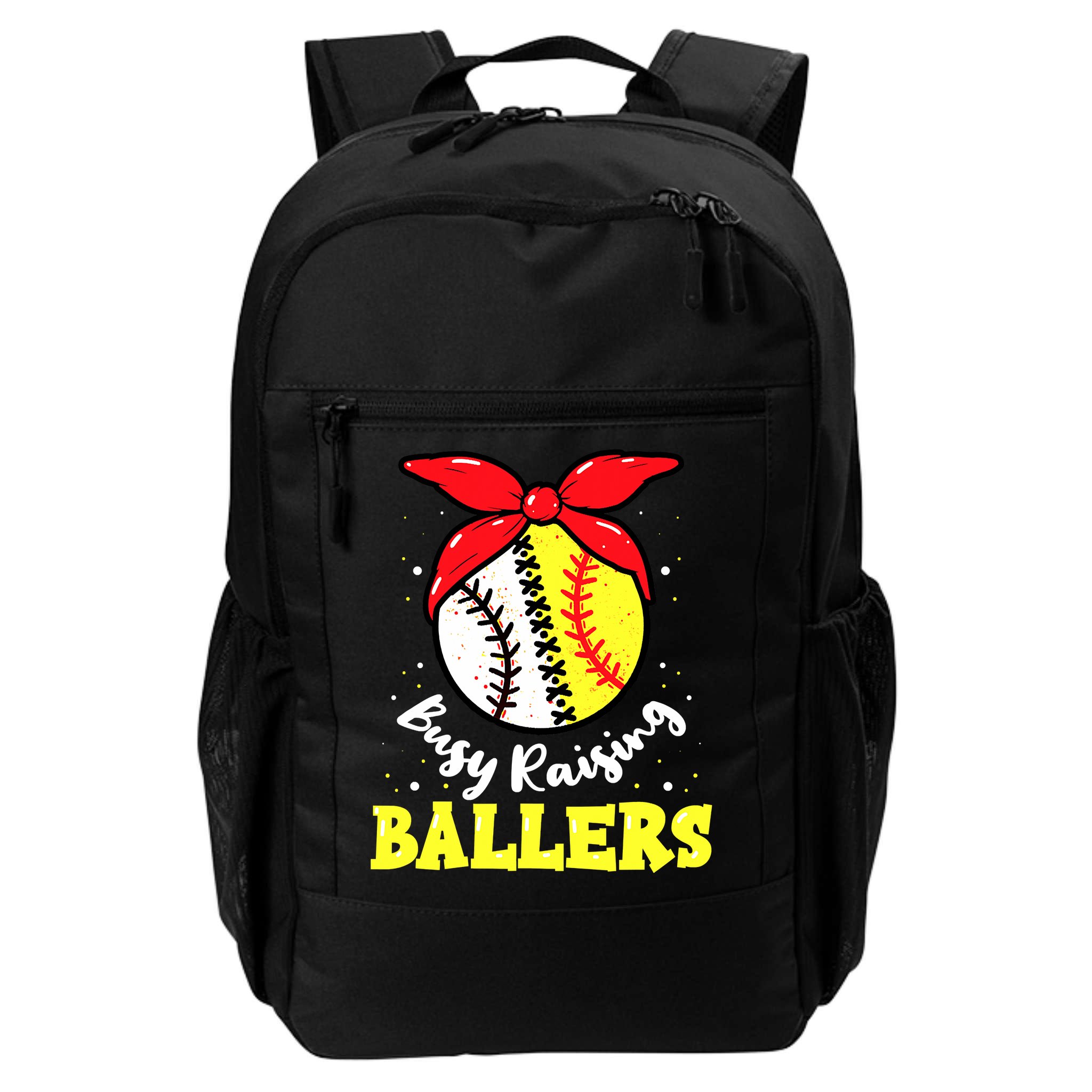 Busy Raising Ballers Softball Baseball Mom Women Backpack