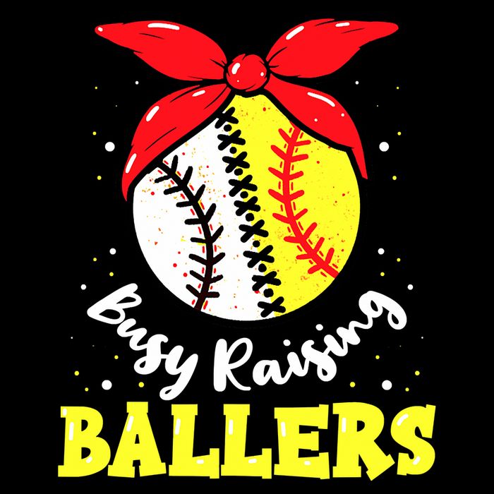 Busy Raising Ballers Softball Baseball Mom Women Button