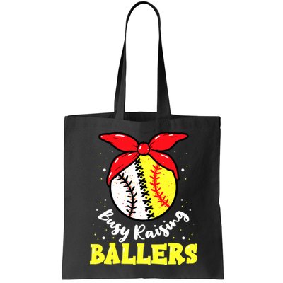 Busy Raising Ballers Softball Baseball Mom Women Bag