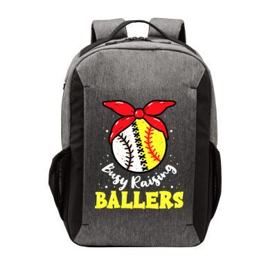 Busy Raising Ballers Softball Baseball Mom Women Vector Backpack