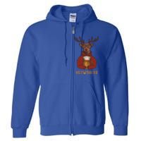 Brewdolph Reindeer Beer Lovers Funny Christmas Gift Full Zip Hoodie