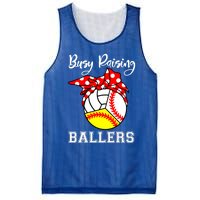 Busy Raising Ballers Funny Baseball Softball Volleyball Mom Gift Mesh Reversible Basketball Jersey Tank