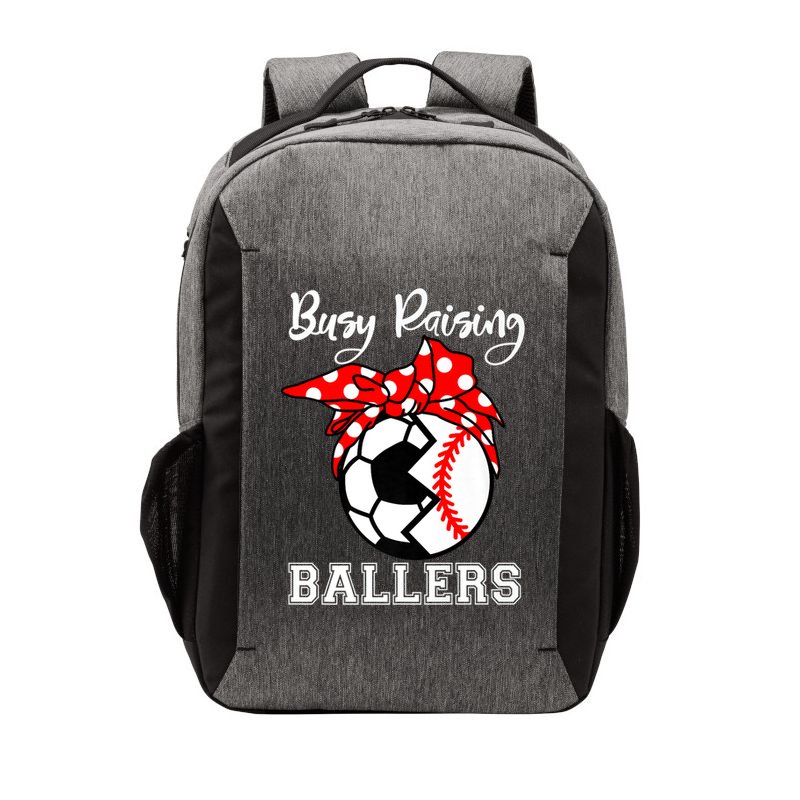 Busy Raising Ballers Funny Baseball Soccer Mom Meaningful Gift Vector Backpack