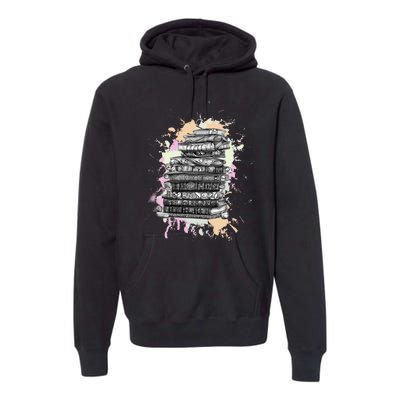 Books Reading Book Lover Gifts Book Art Premium Hoodie