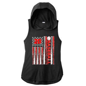 Baseball Red Bats Number 20 Twenty Usa Flag Ladies PosiCharge Tri-Blend Wicking Draft Hoodie Tank