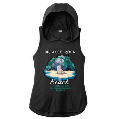 Breaker Rock Beach Solid Truth Christian Ladies PosiCharge Tri-Blend Wicking Draft Hoodie Tank