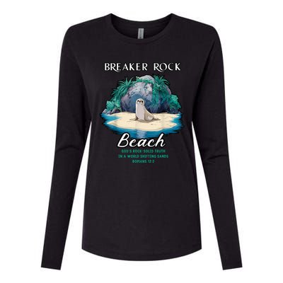 Breaker Rock Beach Solid Truth Christian Womens Cotton Relaxed Long Sleeve T-Shirt