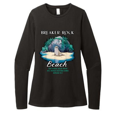 Breaker Rock Beach Solid Truth Christian Womens CVC Long Sleeve Shirt