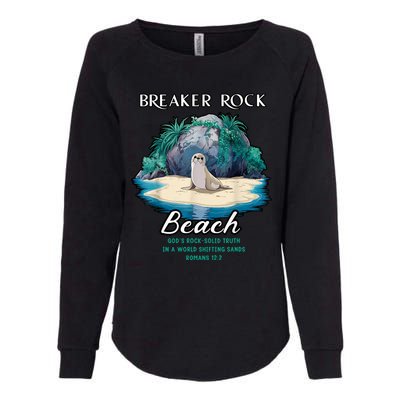 Breaker Rock Beach Solid Truth Christian Womens California Wash Sweatshirt