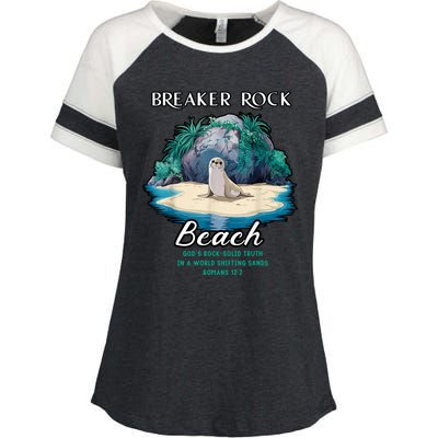 Breaker Rock Beach Solid Truth Christian Enza Ladies Jersey Colorblock Tee