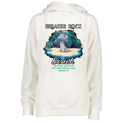 Breaker Rock Beach Solid Truth Christian Womens Funnel Neck Pullover Hood