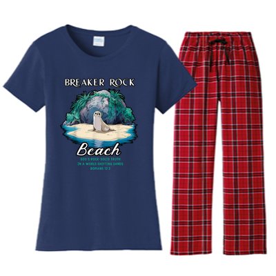 Breaker Rock Beach Solid Truth Christian Women's Flannel Pajama Set