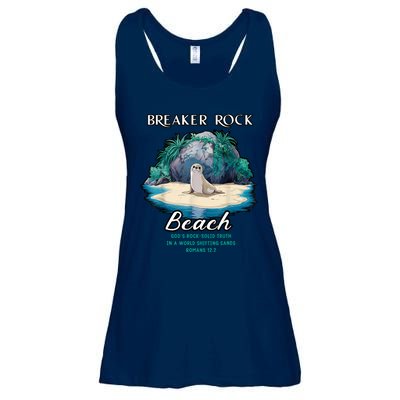 Breaker Rock Beach Solid Truth Christian Ladies Essential Flowy Tank