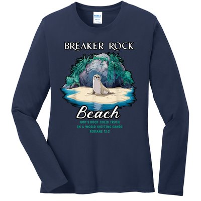 Breaker Rock Beach Solid Truth Christian Ladies Long Sleeve Shirt