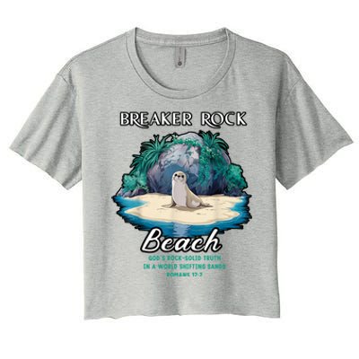 Breaker Rock Beach Solid Truth Christian Women's Crop Top Tee