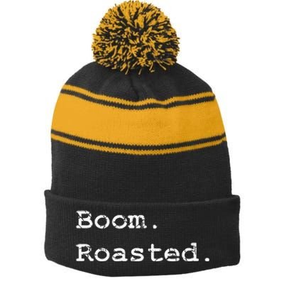 Boom Roasted Stripe Pom Pom Beanie