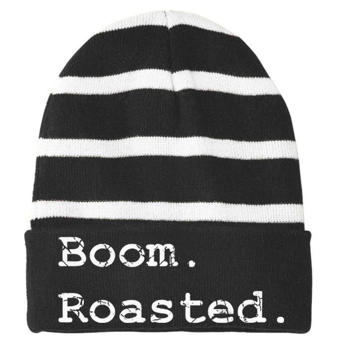 Boom Roasted Striped Beanie with Solid Band