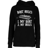 Boat Rules Boating Sailing Lake Boat Captain Motorboating Womens Funnel Neck Pullover Hood