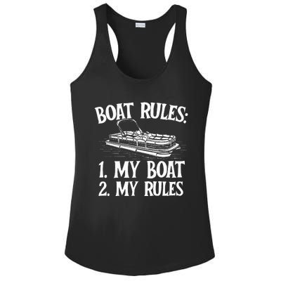 Boat Rules Boating Sailing Lake Boat Captain Motorboating Ladies PosiCharge Competitor Racerback Tank