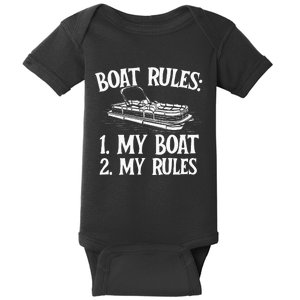 Boat Rules Boating Sailing Lake Boat Captain Motorboating Baby Bodysuit