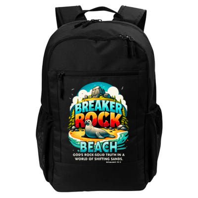 Breaker Rock Beach GodS Rocksolid Truth Christian Vbs 2024 Daily Commute Backpack