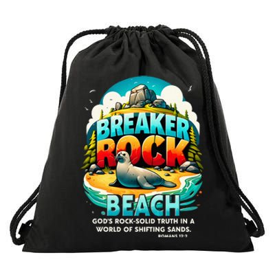 Breaker Rock Beach GodS Rocksolid Truth Christian Vbs 2024 Drawstring Bag