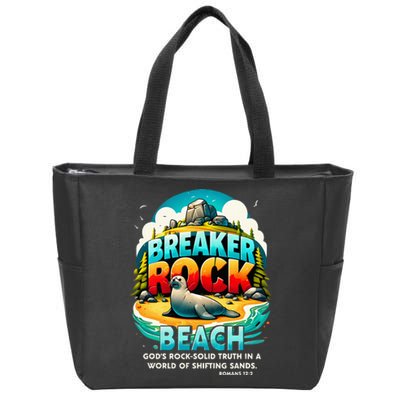 Breaker Rock Beach GodS Rocksolid Truth Christian Vbs 2024 Zip Tote Bag