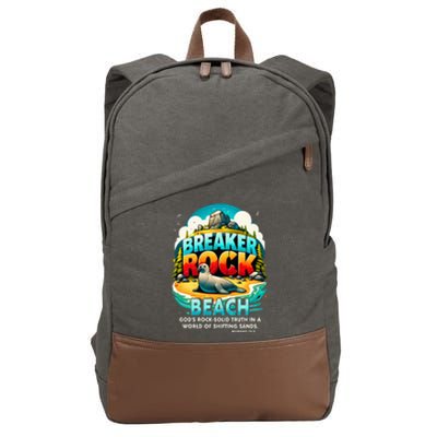 Breaker Rock Beach GodS Rocksolid Truth Christian Vbs 2024 Cotton Canvas Backpack