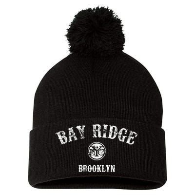 Bay Ridge Brooklyn New York Pom Pom 12in Knit Beanie