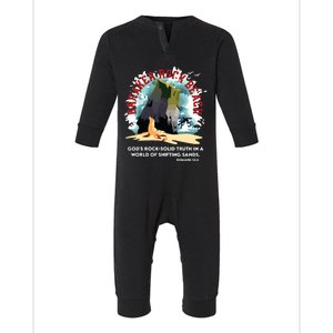 Breaker Rock Beach Gods Rock Solid Truth In A World Vbs 2024 Infant Fleece One Piece