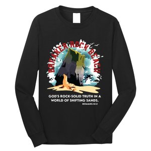 Breaker Rock Beach Gods Rock Solid Truth In A World Vbs 2024 Long Sleeve Shirt