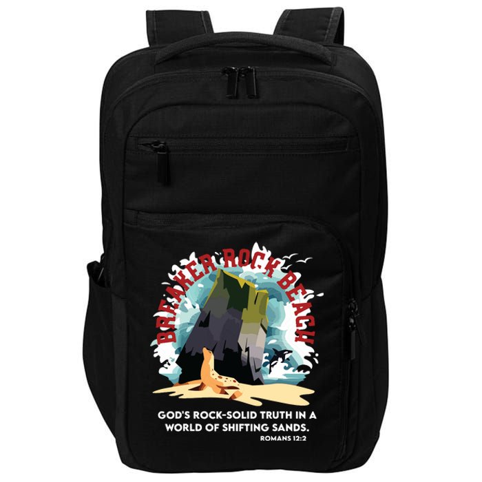 Breaker Rock Beach Gods Rock Solid Truth In A World Vbs 2024 Impact Tech Backpack