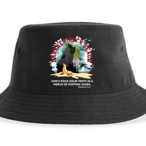 Breaker Rock Beach Gods Rock Solid Truth In A World Vbs 2024 Sustainable Bucket Hat