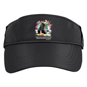 Breaker Rock Beach Gods Rock Solid Truth In A World Vbs 2024 Adult Drive Performance Visor