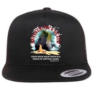 Breaker Rock Beach Gods Rock Solid Truth In A World Vbs 2024 Flat Bill Trucker Hat