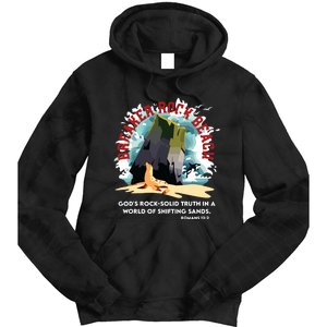 Breaker Rock Beach Gods Rock Solid Truth In A World Vbs 2024 Tie Dye Hoodie