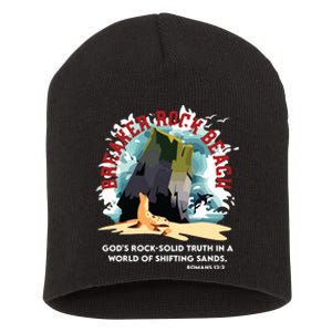 Breaker Rock Beach Gods Rock Solid Truth In A World Vbs 2024 Short Acrylic Beanie