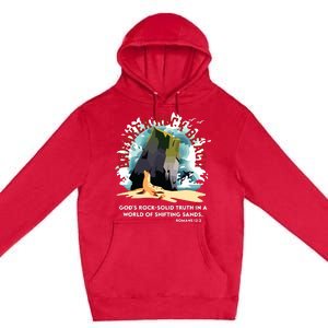 Breaker Rock Beach Gods Rock Solid Truth In A World Vbs 2024 Premium Pullover Hoodie