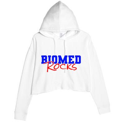 Biomed Rocks Bme College Funny Engineers Technician Crop Fleece Hoodie