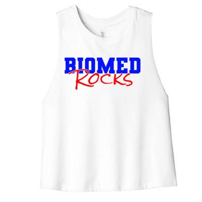 Biomed Rocks Bme College Funny Engineers Technician Women's Racerback Cropped Tank