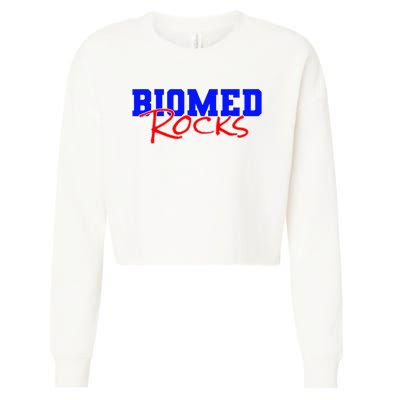 Biomed Rocks Bme College Funny Engineers Technician Cropped Pullover Crew