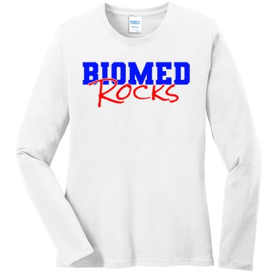 Biomed Rocks Bme College Funny Engineers Technician Ladies Long Sleeve Shirt