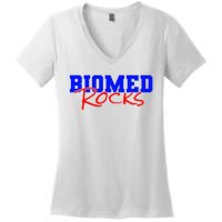 Biomed Rocks Bme College Funny Engineers Technician Women's V-Neck T-Shirt