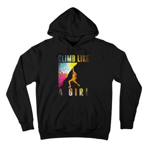 Bouldering Rock Climber Women Kids Rock Climbing Hoodie