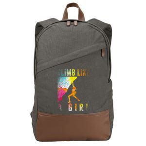 Bouldering Rock Climber Women Kids Rock Climbing Cotton Canvas Backpack