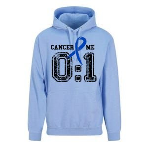 Blue Ribbon Cancer 0:1 Awareness Survivor Unisex Surf Hoodie