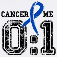 Blue Ribbon Cancer 0:1 Awareness Survivor Womens T-Shirt