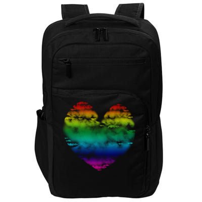 Big Rainbow Clouds Heart Tee Cute Valentines Day Gift Impact Tech Backpack