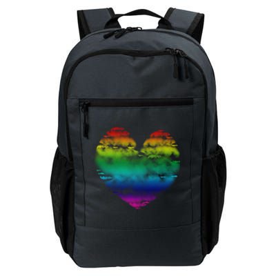 Big Rainbow Clouds Heart Tee Cute Valentines Day Gift Daily Commute Backpack