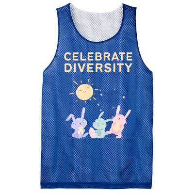 Bunny Rabbits Celebrate Diversity Gift Mesh Reversible Basketball Jersey Tank